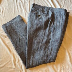 Murano Navy/ White Men's Linen Pants